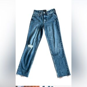 Free Assembly denim jeans super high rise straight size 0.